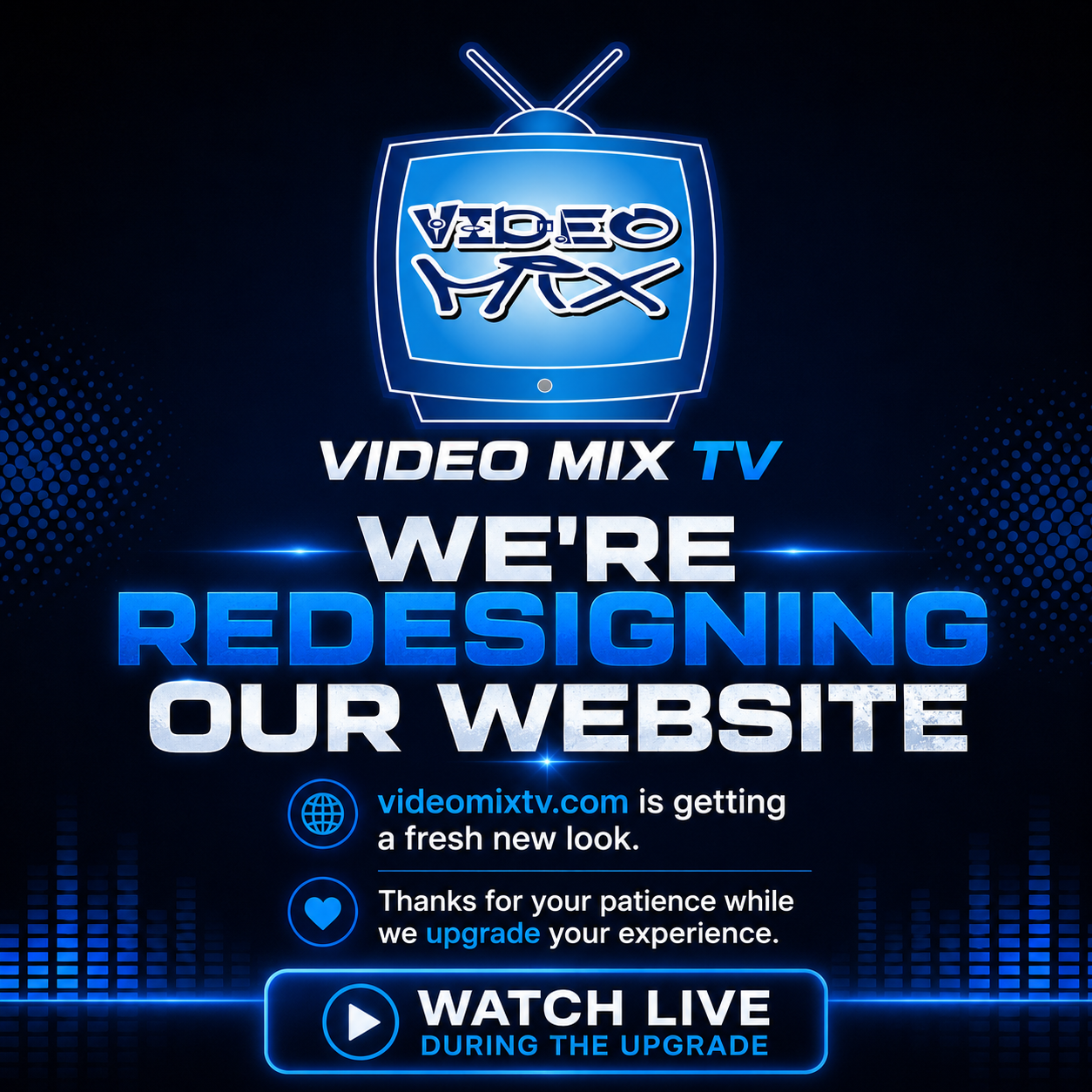 VIDEO MIX TV landing page graphic