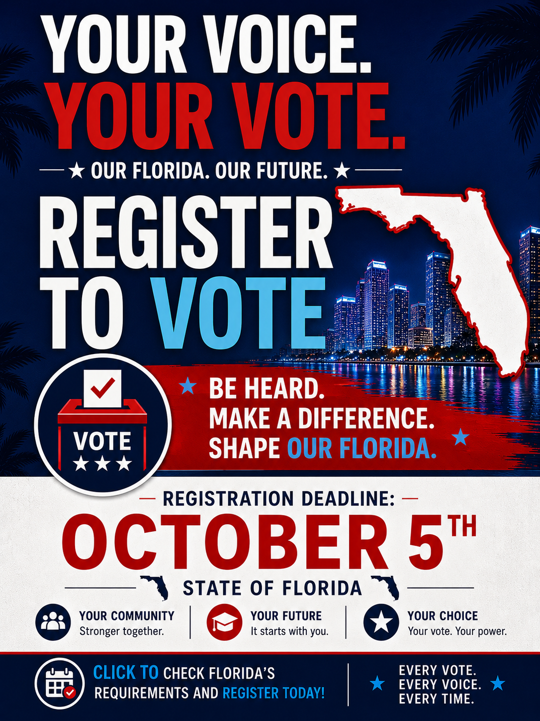Register to Vote – Deadline 10.05